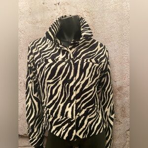 Dollhouse Black and White Zebra Print Bomber Jacket
